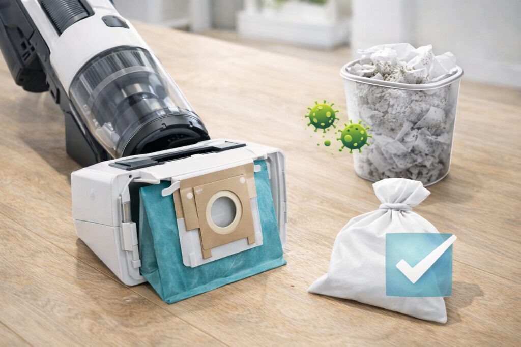 紙パック式の口コミと衛生性