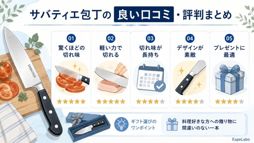サバティエ包丁の良い口コミ・評判まとめ