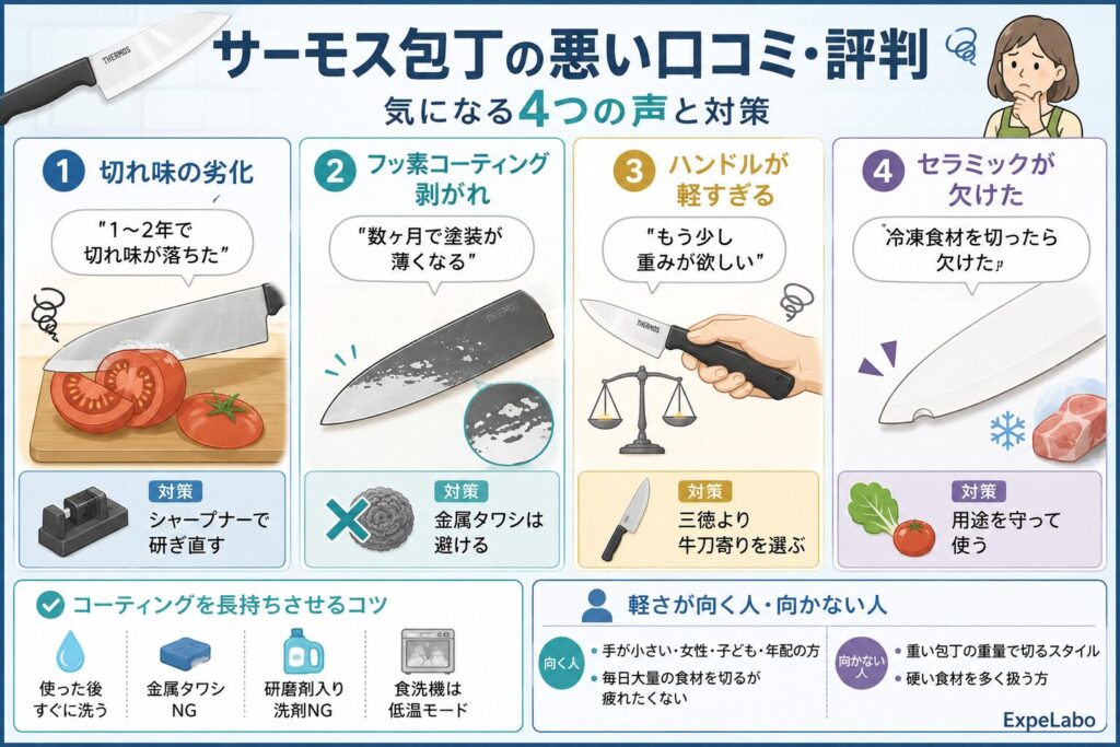 サーモス包丁の悪い口コミ・評判