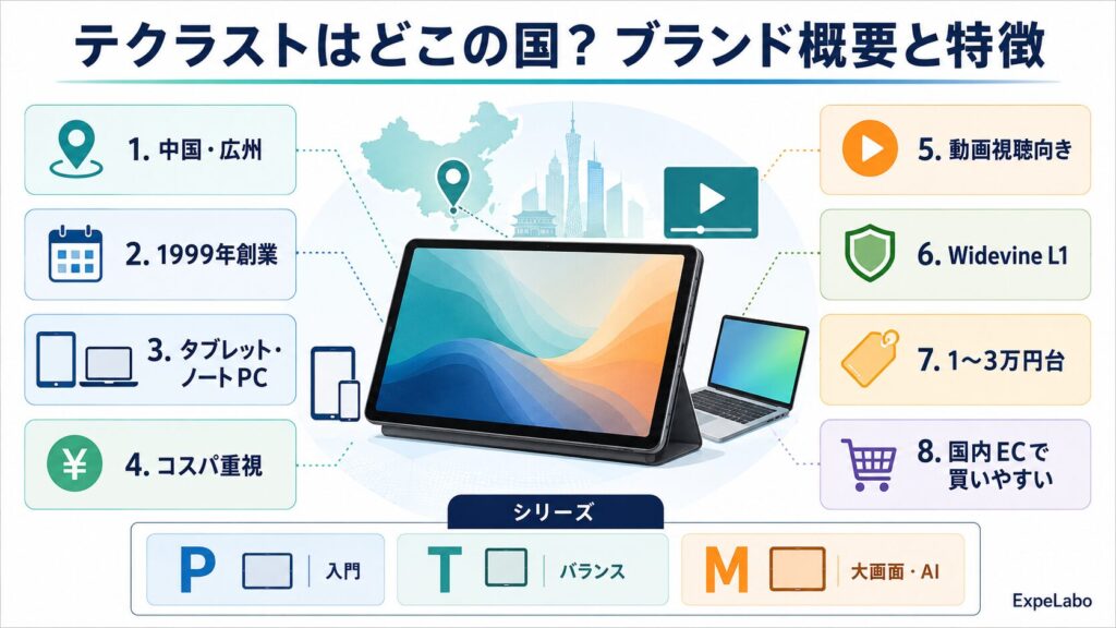 テクラスト（TECLAST）はどこの国？ブランド概要や特徴