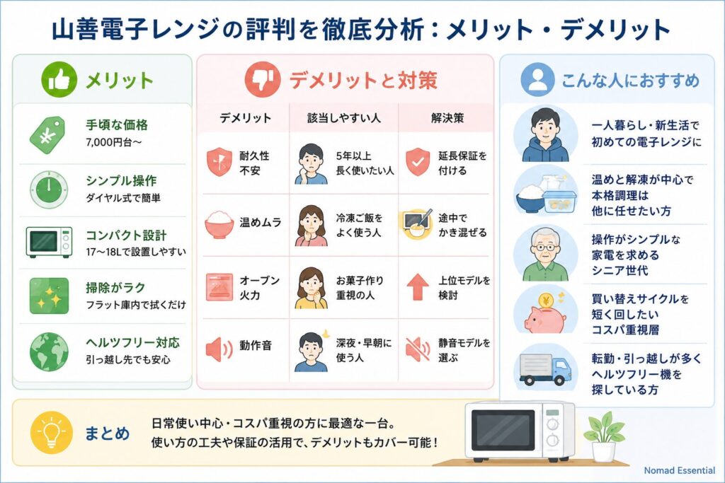 山善電子レンジの評判を徹底分析:メリット・デメリット