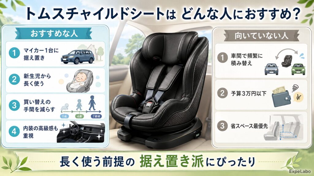 トムスチャイルドシートはどんな人におすすめ?