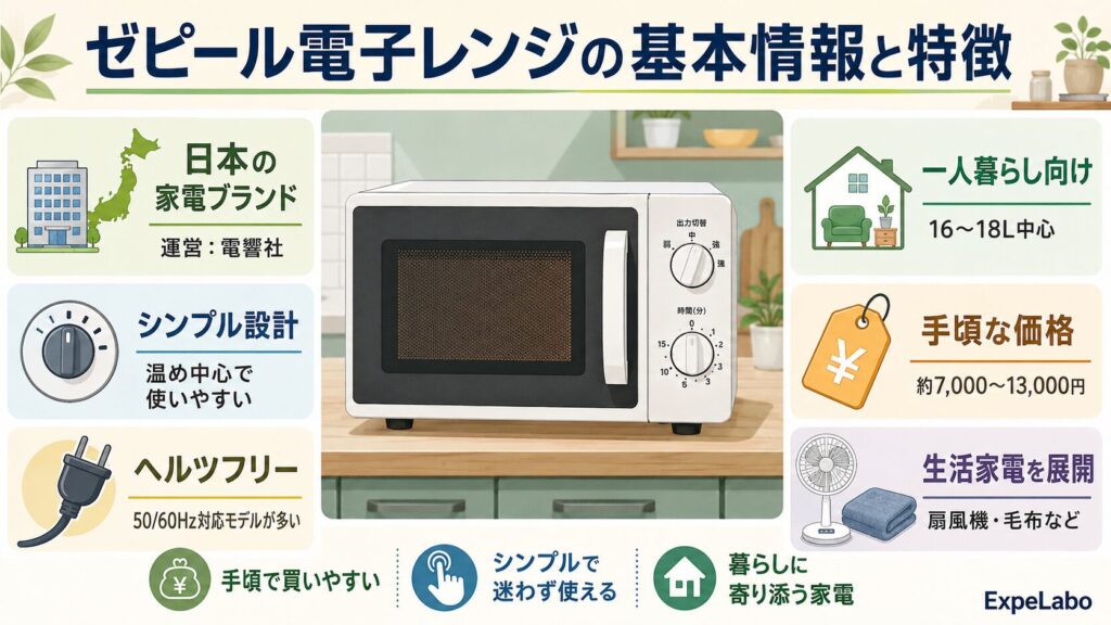 ゼピール電子レンジの基本情報と特徴
