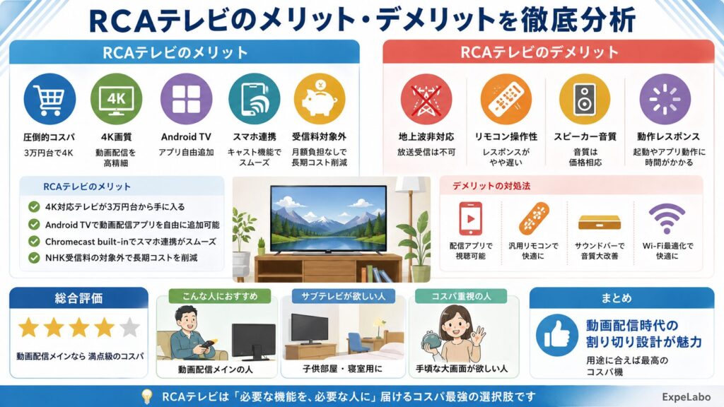 RCAテレビのメリット・デメリットを徹底分析