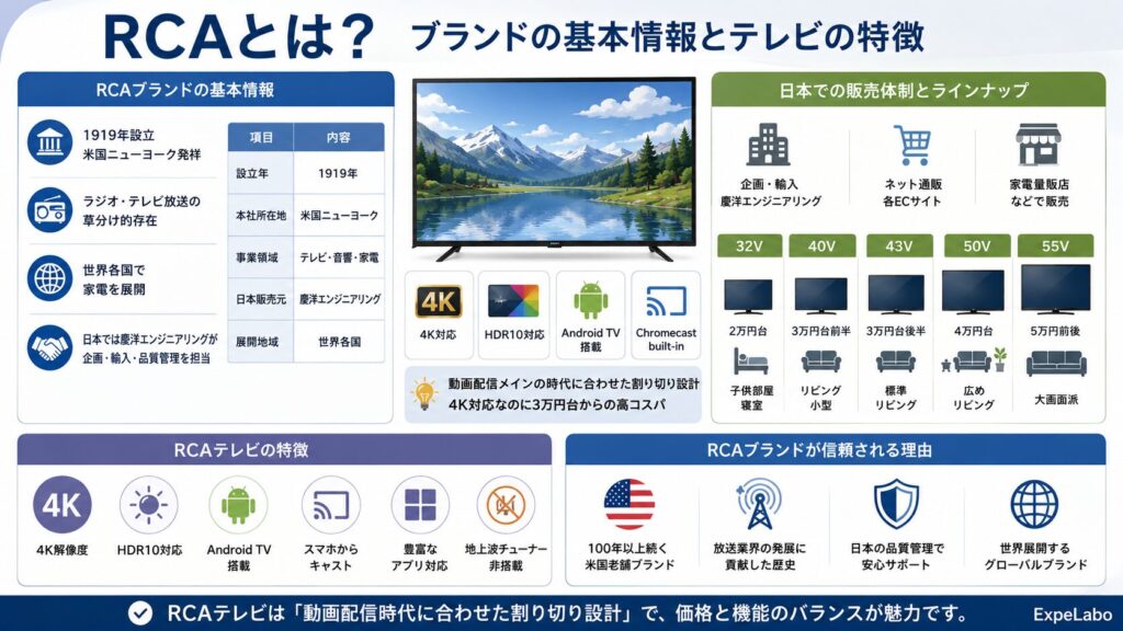 RCAとは？ブランドの基本情報とテレビの特徴