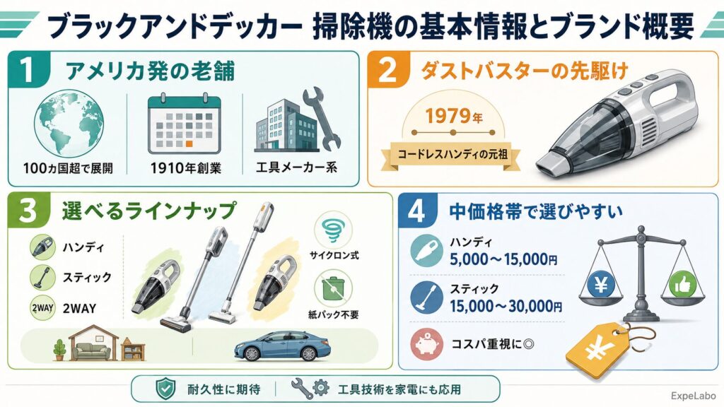 ブラックアンドデッカー 掃除機の基本情報とブランド概要