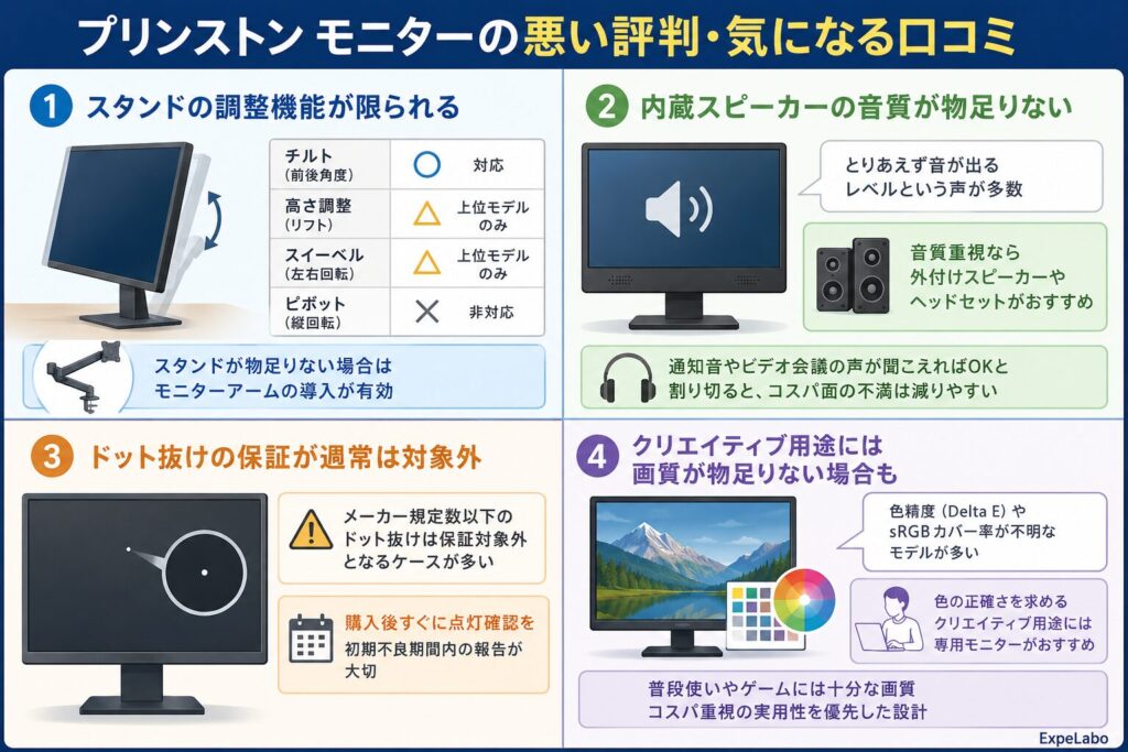 プリンストン モニターの悪い評判・気になる口コミ