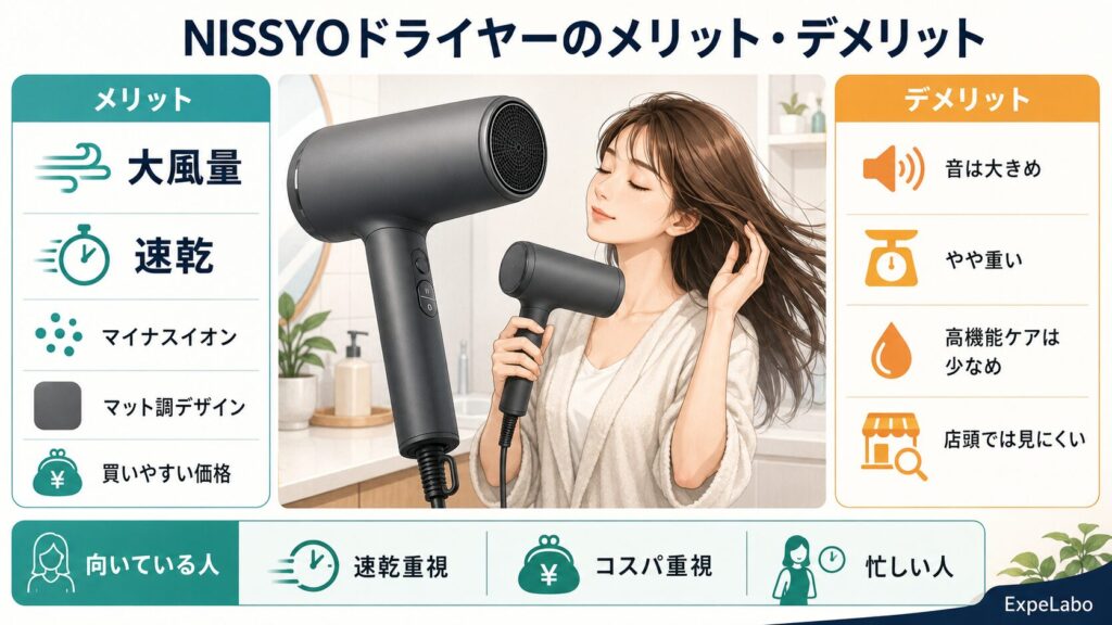 NISSYOドライヤーのメリット・デメリット