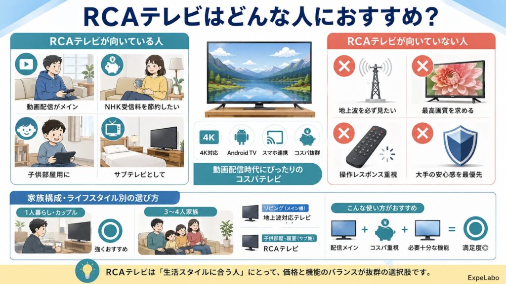 RCAテレビはどんな人におすすめ？