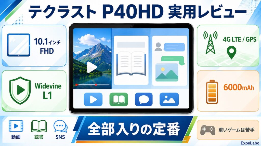 テクラストの代表モデル：P40HDの実用レビュー