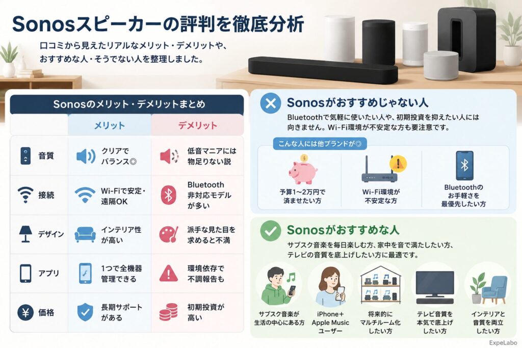 Sonosスピーカーの評判を徹底分析