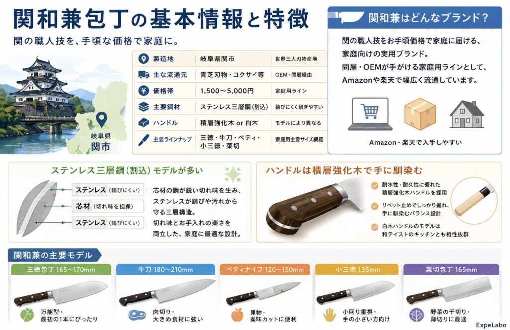 関和兼包丁の基本情報と特徴