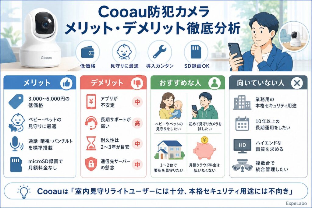 Cooau防犯カメラのメリット・デメリット徹底分析