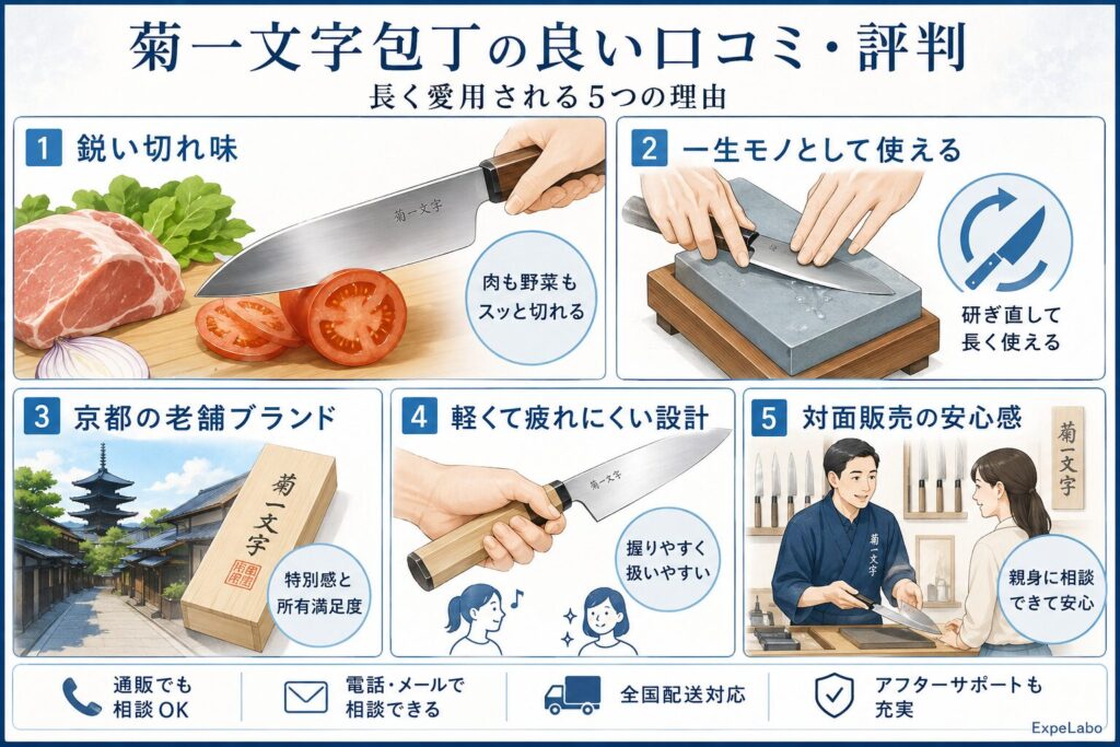 菊一文字包丁の良い口コミ・評判